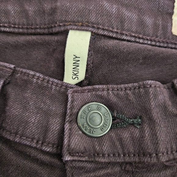 Rag & Bone Skinny Jeans Purple Mid Rise Dark Wash Denim 26 - Picture 5 of 7